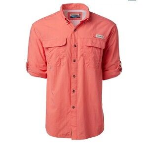 Magellan Men's Laguna Madre Long Sleeve Outdoor Fishing Shirt Mag Wick XL Coral
